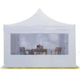 TOOLPORT Faltpavillon 4 x 4 m inkl. 4 Seitenteile weiß 582027