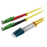 helos LWL Patchkabel E2000® APC (LSH)/LC Duplex 9/125μm OS2 gelb 3,0m