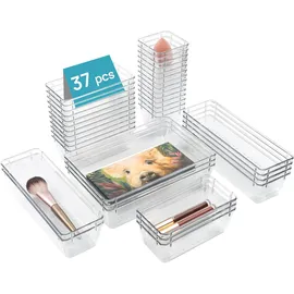 Vtopmart Schubladen Organizer 4 Größen 37-tlg. transparent