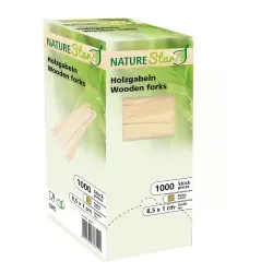 NATURESTAR Bio Pommesgabel 38851 , 1 Packung = 1000 Stück, natur