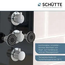 Schütte Duschpaneel Lanzarot Glas Schwarz