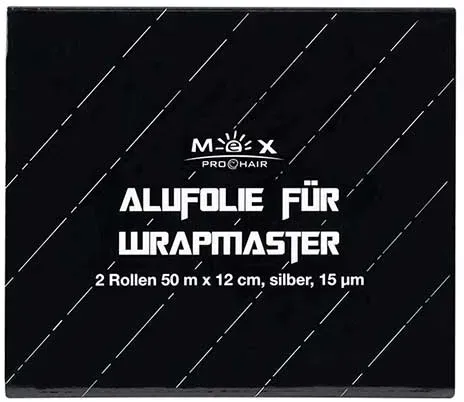 Mex pro Hair Alufolie Wrapmaster Silber 50 m x 15 μm (2 Stück)