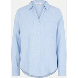 Tom Tailor With Slub Structure 1035247 Bluse Dreamy Blue 42