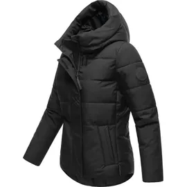 Marikoo Damen Winter Jacke gesteppt Teddyfell gefüttert Steppjacke mit Kapuze - Recyceltes Obermaterial Elira