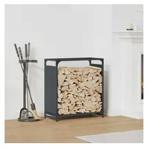 vidaXL Kaminholzregal Kaltgewalzter Stahl 60 x 28 x 65 cm Anthrazit