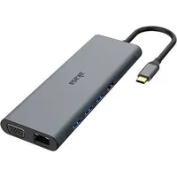 Akasa laptop-dockingstation & portreplikator Kabelgebunden USB 3.2 Gen 1 (3.1 Gen 1) Type-C Schwarz