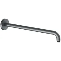 Keuco Brausearm Rosettenform rund, Ausladung 450 mm, 51688130400 Schwarzchrom gebürstet