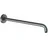 Keuco Brausearm Rosettenform rund, Ausladung 450 mm, 51688130400 Schwarzchrom gebürstet