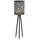 Dehner Solar-Laterne Metall Kunststoff Ø 18,5 cm Höhe 69 cm Dämmerungssensor schwarz