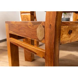 MASSIVMOEBEL24.DE Stuhl Akazie 45x46x97 Honig lackiert Oxford #016