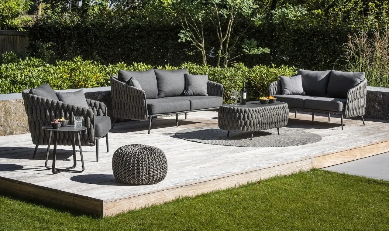 Jati & Kebon Set Loungesystem Palm Socks - Das Set besteht aus: Palm Socks 2 x Loungesofa 2,5 Sitzer, 1 x Loungesessel, ...