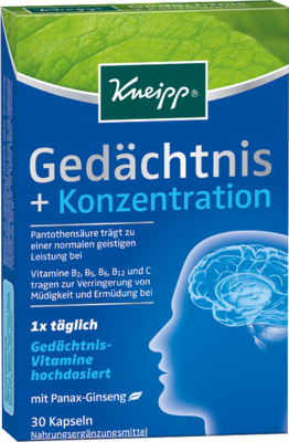 Produktbild KNEIPP Gedächtnis+Konzentration Kapseln 30 St