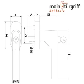 Meintürgriff Fenstergriff Edelstahl abschließbar Weiß