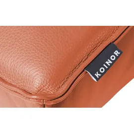 KOINOR Liege Jonas Leder 70 x 95 x 175 cm Orange elektrisch mit Kissen