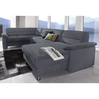 sit&more Wohnlandschaft Kunstleder U-Form 3-Sitzer Grau