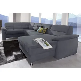 sit&more Wohnlandschaft Kunstleder U-Form 3-Sitzer Grau