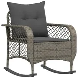 vidaXL Garten-Schaukelstuhl mit Kissen 57,4 x 75 x 75 cm grau 1 St.