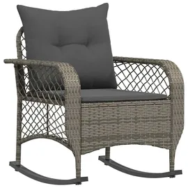 vidaXL Garten-Schaukelstuhl mit Kissen 57,4 x 75 x 75 cm grau 1 St.
