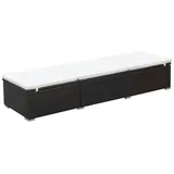 vidaXL Sonnenliege 195 x 60 x 31 cm braun/cremeweiß