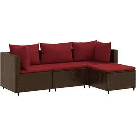 vidaXL Garten-Lounge-Set 4-tlg. braun