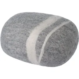 myfelt Pouf Kieselstein Schurwolle 40 x 21 x 32 cm Grau