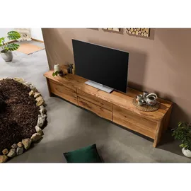Massivmoebel24 PURE OAK TV-Lowboard 220x45x50 cm Beige Massivholz