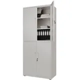 Juskys Aktenschrank 180x80x40 cm Weiß