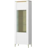 Möbel Kraft Vitrine 70 x 40 x 201 cm Weiß