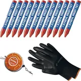 vasalat Forstmaßband 20m - Lyra Forstkreide rot für nasses und trockenes Holz