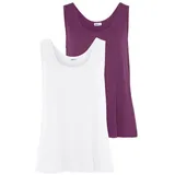 Beachtime Tanktop Damen lila+weiß Gr.36/38