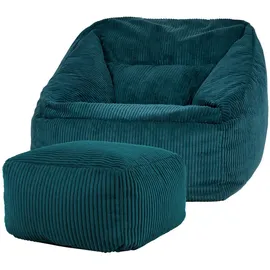 I.C.O.N. icon Sitzsack Sessel Natalia mit Hocker, Sitzsäcke, XXL Sitzsäcke