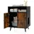 Costway Katzenschrank Katzentoilette, Katzenhaus mit Doppeltüren & Eingang, Katzenhöhle Katzenklo Schrank, Katzenmöbel Beistelltisch, für Katzen Hunde Haustier, Braun+Schwarz