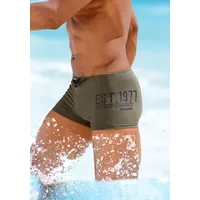 bruno banani Boxer-Badehose mit seitlichem Print, grün