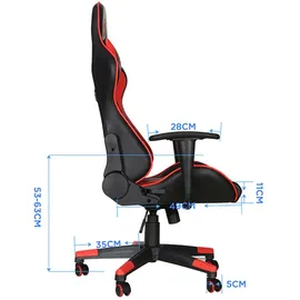 MARVO CH-106 Gaming Chair schwarz/rot