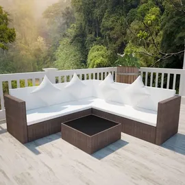 vidaXL Garten-Lounge-Set 4-tlg. braun