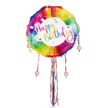 Boland 30939 - Pinata Happy Birthday für Geburtstag oder Mottoparty, 44 x 44 cm, Partydeko