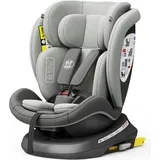 Tweety Plus DELUXE iSizeDuoGrau Kindersitz mit 360 Grad drehbarem Isofix-System-BUF BOOF 0, 36 kg - Naturbelassen