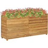 vidaXL Hochbeet 150x40x72 cm Teak Altholz und Stahl