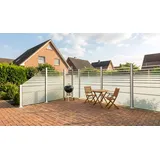 Glas Sichtschutzelement San Diego 51,5 x 180 cm – Sichtschutzwand aus Glas, Satinato – rechteckiges Element – für Garten Windschutz & Trennwand