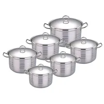 COFI Hoffmanns Edelstahl-Kochtopfset 12-Teilig