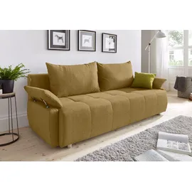Collection AB Schlafsofa Kunstleder 2-Sitzer Gelb