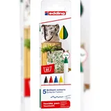 edding Textilmarker Grundfarben, 5 Stifte