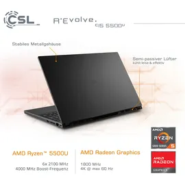 CSL R'Evolve C15 AMD Ryzen 5 5500U 32 GB RAM 2 TB SSD Win11 Home
