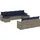 vidaXL Gartensofa-Set 10-tlg. grau