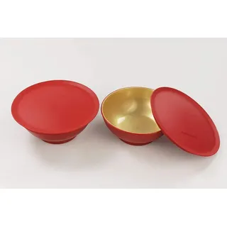 TUPPERWARE Allegra Dessert-Schälchen 275 ml rot-gold (2) Dessert Schale