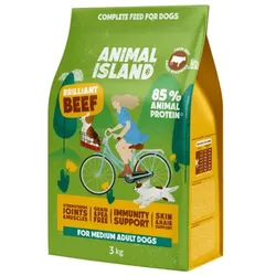ANIMAL ISLAND Rindfleisch 3kg getreidefreies Trockenfutter für Hunde