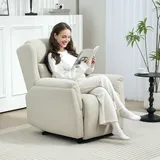 Homcom Relaxsessel Fernsehsessel mit Liegefunktion 80 x 101 x 94 cm Beige
