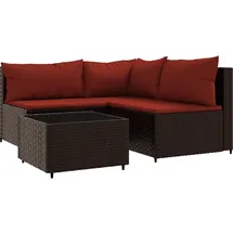 vidaXL Garten-Lounge-Set 4-tlg. braun