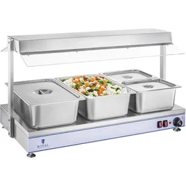 Royal Catering Warmhalteplatte - 4 Halogenlampen - 2.000 W