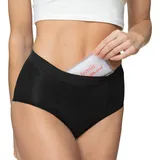 femtis SOFI Periodenunterwäsche Wärme Slip | Endometriose Hilfsmittel | Absorbierend bis zu 9 Tampons | Inklusive 2 Wärmepads | Ultra saugstark | XXS - 6XL | (XXL) - XXL